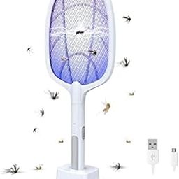 ALIOZ Mosquito Bat with Uv Light Lamp Five Nights Mosquito Killer Autokill 2 in 1 Mosquito Racket 1200Mah Lithium Ion Rechargeable Battery Handheld Electric Fly Swatter-image-43