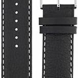 22MM BLACK Genuine Leather Strap for MEN-39