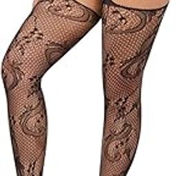 Women & Girls Lace Garter Belt and Sheer Nylon Pantyhose Stockings Lingerie Set (Black)-STK291-image-80