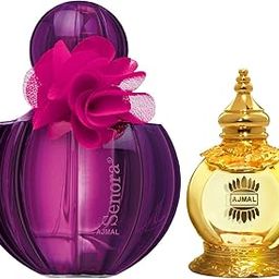 Ajmal Senora EDP Floral Spicy Perfume 75ml for Women and Mukhallat AL Wafa Concentrated Perfume Oil Oriental Musky Alcohol-free Attar 12ml for Unisex-13