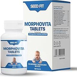 SEED FIT Morphovita Tablets Enriched with Ashwagandha, Gokshura, and Musli | Fertility Formula Tablets| Boost Sperm Count | Reduces Stress and Cortisol Levels (120 Tablets)-image-42