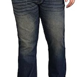Men's Washed Bootcut Jeans Stretchable-image-1