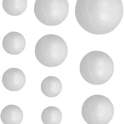 Pre Party Store - Spherical Styrofoam Balls | Styrofoam for Craft Purpose | for Decoration | Kids Craft | School Project | Solar System | Set of 11 Balls | Multi Size |-image-58