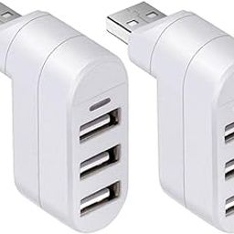 MERISHOPP 2X Rotatable 3 Ports USB 3.0 Hub + 2 USB 2.0 Adapter Splitter White|Computers/Tablets & Networking | Computer Cables & Connectors | USB Cables, Hubs & Adapters-image-51