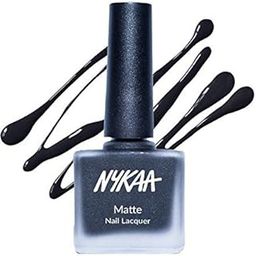 Nykaa Matte Nail Enamel - Black Sesame Pudding, No 09 (9 ml)-image-60