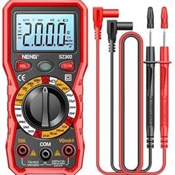 VENEKETY Digital Multimeter with Case,DC AC Voltmeter Measures Voltage,Current,Resistance,Continuity,Diodes Ohm Volt Amp Meter,Electric Tools for Household Outlet and Automotive Battery Tester-13