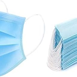 3 Ply Surgical, Non Woven Disposable, Air Pollution Face Mask Pack of 20 (light blue)-picture-25