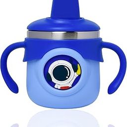 THE LITTLE LOOKERS Stainless Steel Insulated Hot & Cold Sipper Bottle for Kids | Sippy Cup with Straw | Kids Travel Water Bottle (Royal Blue)-image-72