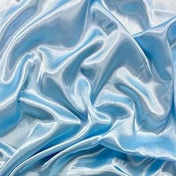 Fabricarea Light Blue Liquid Diamond Satin Fabric Material, Use for Gown, Decoration, Pillow Case, Scrunchies Ect. 44/45" Width. (5 Meter)-image-0