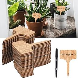 10/20PCS T-Type Bamboo Labels Eco-Friendly Wooden Sign Tags Garden Markers for Bonsai Potted Herbs Flowers Tool-image-44