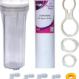 IONIX Transparent pre Filter for ro Water Purifier, Full Transparent See Thru Pre Filter housing Kit & Combo for All RO/UV/UF Water purifiers (Full Transparent Pre Filter Kit, with 1 KT Premium Spun)-picture-10