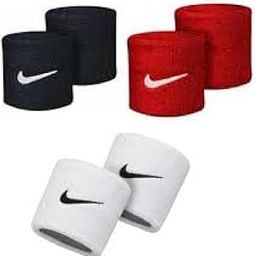 Wrist Sweatbands, 6 Pairs, Black Red White, Cotton Sports Wristbands-image-91