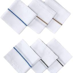 Premium Collection 100% Cotton Handkerchiefs for Men | Pack of 12, White Striped XXL King Size | Gentle, Stylish Hanky Set.-picture-31