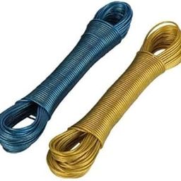 DROPWARE 20 Meter PVC Coated Steel Anti-Rust Wire Rope for Drying Clothes/Clothesline with 2 Plastic Hooks (Multicolor) – Pack of 2-image-63