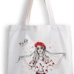 Canvas Tote Bags for Women, College Bag for Girls, Tote Bag for Shopping, Travel & Beach Bags for Women - My Style Girl - D No - 195-image-97