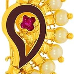 WHP Gold Nath for Women | Gold Small Maharashtrian Nose Nath for Women | BIS Hallmark Certified Gold | Fashion Jewellery | Great for Gifting-image-60