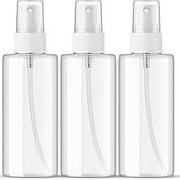KRAKIN Empty Spray Mist Bottle (200ml - Pack of 3) | Transparent Plastic Spray Bottle | Durable, Leakproof, Multipurpose for Home, Garden, Cleaning, Car Care and More (PACK OF 3)-image-86