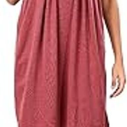 Midi Short Dress for Women, Girls Hosiery Cotton Knee Length Night Gown, Nightwear, Nighty, Sleepwear, Middy, Soft & Comfortable Free Size Nightwear, Perfect for Sleep and Everyday Comfort-42