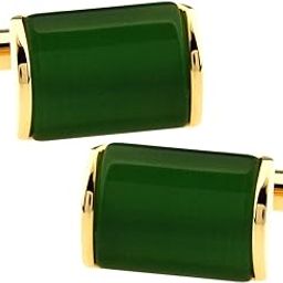 Elegant Green Opal Stone Mens Business Party Gift Shirt Cufflinks-image-18