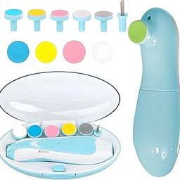 Generic Baby Nail Trimmer | Electric & Safe Baby Nail Clippers | 6 Grinding Heads for Newborn Toddler or Adults Toes and Fingernails | Effective Baby Manicure Tools (Multi Color) for Home and Kitchen-image-29