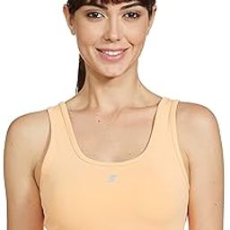 Women's Polyester Lightly Padded Wire Free Round Neck Sports Bra-image-14