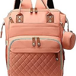 House of Quirk Diaper Bag Maternity Backpack, Baby Girl Boy Diaper Bag for Dad Mom with Pacifier Case, Unisex Large Diaper Bag for Travel-image-76