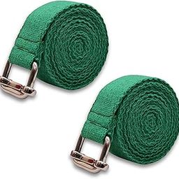 Preeti Yoga Iyengar Belt | Yoga Straps For Women and Men For Stretching | Ideal for Yoga, Pilates, Therapy, Dance, Gymnastics & Flexibility (1 Meter, Green)(Pack of 2)-image-98
