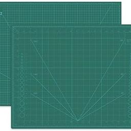 Qatalitic Flexible Cutting Mat, A2 Size (23 X 17 inch), Self-Healing, 5 Layered, Double Sided with Marked Pattern and Grids (Green) Polyvinyl Chloride-image-1