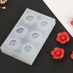 Skytail 6-Cavity Premium Mini Cherry Blossom Flower Silicone Candle Molds Fondant Mould for Chocolate Cookies Cupcake Cake Candy, Gummy, Jelly, Resin, Polymer Clay Art, Moulds Plum Mould Baby Shower-image-90