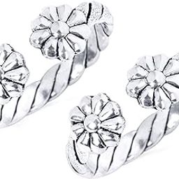 925 Sterling Silver Hallmarked Designer Toe Ring For Women-image-54