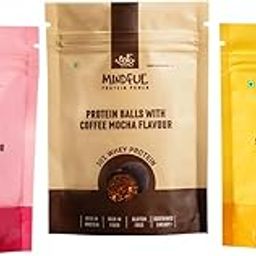 Eat Anytime Protein Balls Trio - Set of Three | 30% Whey Protein | Rich in Protein & Fiber | Gluten Free Snacks, No Added Sugar | Pack of 3-70gm/Per Pack | 7 Balls Each Packet-image-28