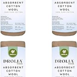 Cotton Roll 400G (100G x 4) - Makeup Remover Used As Pads Or Balls For Face Cleaning, Baby Care, Super Soft and Highly Absorbent, 100% Pure Wool No Mixing, Safe For All Skin Types-image-40