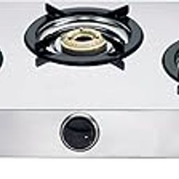 Pigeon by Stovekraft Stainless Steel 123 Open LPG Gas Stove, (3 Burner, Silver, Manual Ignition)-image-34