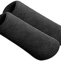 R LON Wristband Soft Sweatband for All Sport, Stretchable, Sweat Absorbent Supports Wrist Made in India (1 Pair) A4 Black-image-26