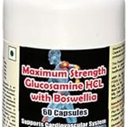 MAXIMUM STRENGTH GLUCOSAMINE HCL WITH BOSWELIA CAPSULES - 60 CAPSULES (GET 1 BOTTLE MAXIMUM STRENGTH GLUCOSAMINE HCL WITH BOSWELIA 50ML DROPS FREE)-37