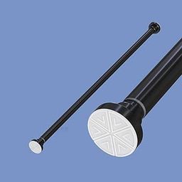 HomeCloud Tension Shower Curtain Rod – Expandable, No Drilling Required, Rust-Proof & Heavy-Duty for Bathroom or Divider Use (Black Pack of 1, Extendable - 140 to 260 Cm)-image-15
