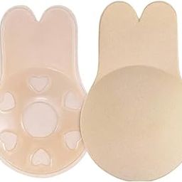 DT | Invisible Reusable Nipple Cover Strapless Bra, Breathable Push up Bra, Backless, Strapless Silicon Coverage Solutions for Women & Girls, Lifting Anti-Sagging Wire-Free Bunny ups Bra-image-96