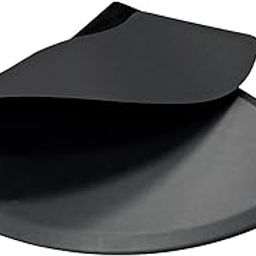 Milaan Black Semi Circle 5'x3' 1/2 Barber Salon Anti Fatigue Floor Mat Pad-image-11