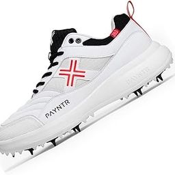 Payntr Body Line Professional All Rounder Spikes Cricket Shoes, White - 11 UK-image-57