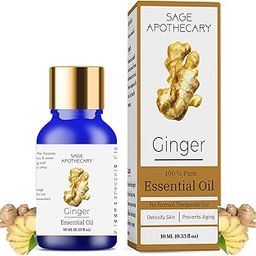 Sage Apothecary Ginger Essential Oil 100% Pure & Natural Undiluted For Therapeutic Grade for Skin Care & helps Hair Growth Helps Reduce Dandruff, Acne & Wrinkles Essential Oil 10ml-image-28