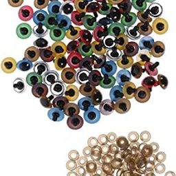 Enakshi (LABEL) 100 Pieces Mixed Color PP Safety Eyes with Washers for Doll Making 20mm-image-59