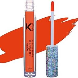 KINDED Liquid Lip Colour Vitamin E Enriched No Transfer Waterproof Resistant Smudge Proof Long Lasting Super Stay Glam Lipstick Lip Gloss for Girls Women (Matte Finish, Sangria Orange, 6 ml)-image-6
