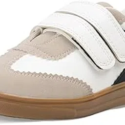 vendoz Women Casual Color Blocked Retro Sneakers I Cushioned Insole I Velcro No Laces I Comfortable I Lightweight and Stylish Shoes for Girls CNV1336-picture-1