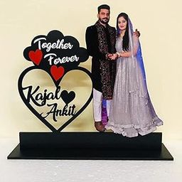 Customized Cutout Stand for Couples.. Size 12 * 12. Personalized Cutout Photo Frame Stand Customized with Your Photos-image-2