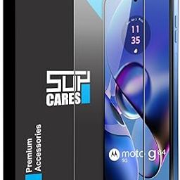 SupCares Military-Grade Gorilla Tempered Glass Screen Protector for Motorola Moto G64 (6.5 Inch) With Installation Kit | Edge to Edge Coverage | Black-8