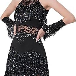 THE STYLE SUTRA Women Dance Tassel Dress Dancewear for Music Festival Performance Show Samba Black M | Clothing, Shoes & Accessories | Womens Clothing | Dresses-picture-10