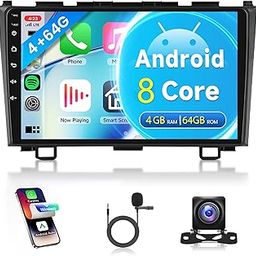 8Core 4G+64G Car Radio for Honda CRV 2007-2011, Rimoody Car Stereo with Android Carplay Android auto GPS Navigation WiFi 9 Inch Touchscreen Mirror Link DSP WiFi BT FM Rear View Camera Microphone-23