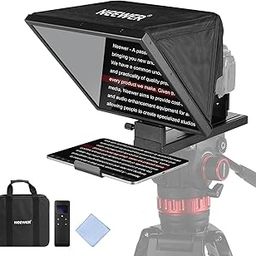 NEEWER Basics X16B Aluminum Alloy Liftable Teleprompter 16" for iPad Tablet Phone DSLR Camera, No Assembly, Remote & App Control, Compatible with iOS Android, Pro for Online Teaching Live Streaming-22