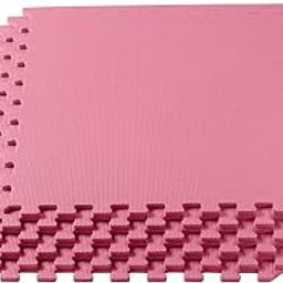SIGNATRON Fitness Puzzle Mat, Gym Floor Mat, Exercise Mat, EVA Foam Interlocking Tiles, Protective Flooring for Gym Equipment and Workouts, 12mm Extra Thick (PINK, 64 Sqft || 16 Mats)-5