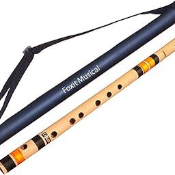 Foxit Professional Flutes C Sharp Medium Right Hand Bansuri Size 18.5 inches With Free Carry Cover-image-59